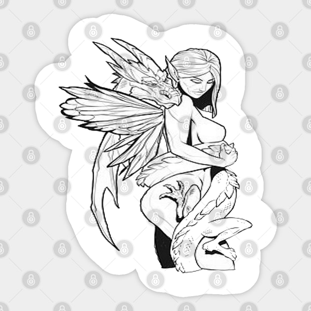 Fantasy Angel Sticker by Hudkins